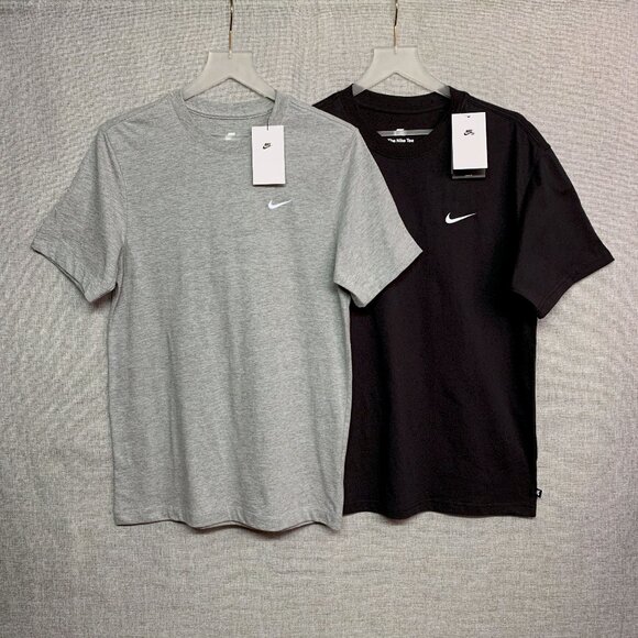 NIKE SB Skate T-Shirt in Black & “The Nike Tee” T-shirt in Grey — Small - Picture 1 of 10